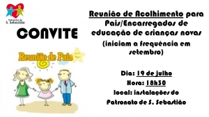 Reunião de Acolhimento - 19 de julho às 18h30