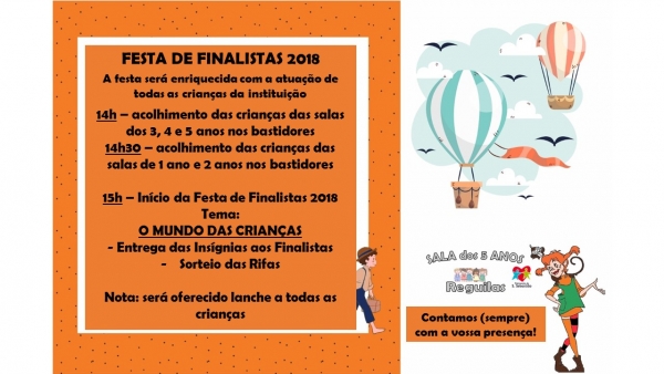 Festa de Finalista 2018 - Programa