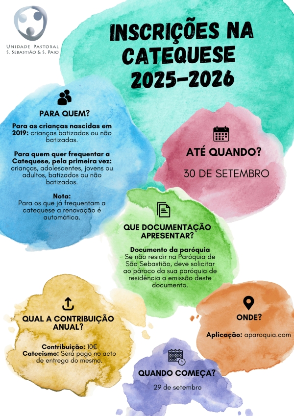 Inscrições Catequese 2025-2026
