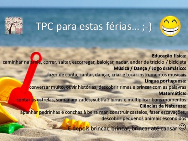 Boas férias! Bom descanso!